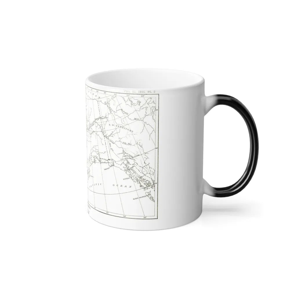 Alaska - Sketch Map (1891) (Map) Color Changing Mug 11oz-Go Mug Yourself