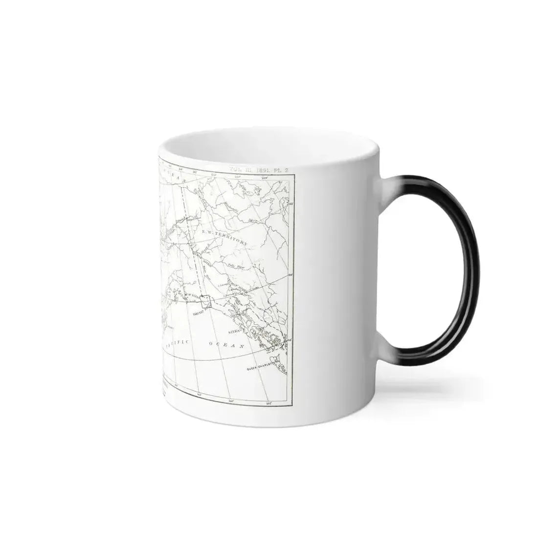 Alaska - Sketch Map (1891) (Map) Color Changing Mug 11oz - Go Mug Yourself