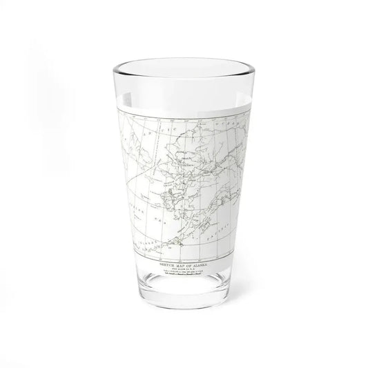Alaska - Sketch Map (1891) (Map) Pint Glass 16oz 16oz - Go Mug Yourself