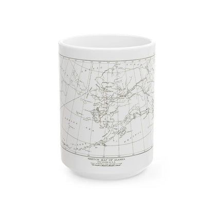 Alaska - Sketch Map (1891) (Map) White Coffee Mug-15oz-Go Mug Yourself