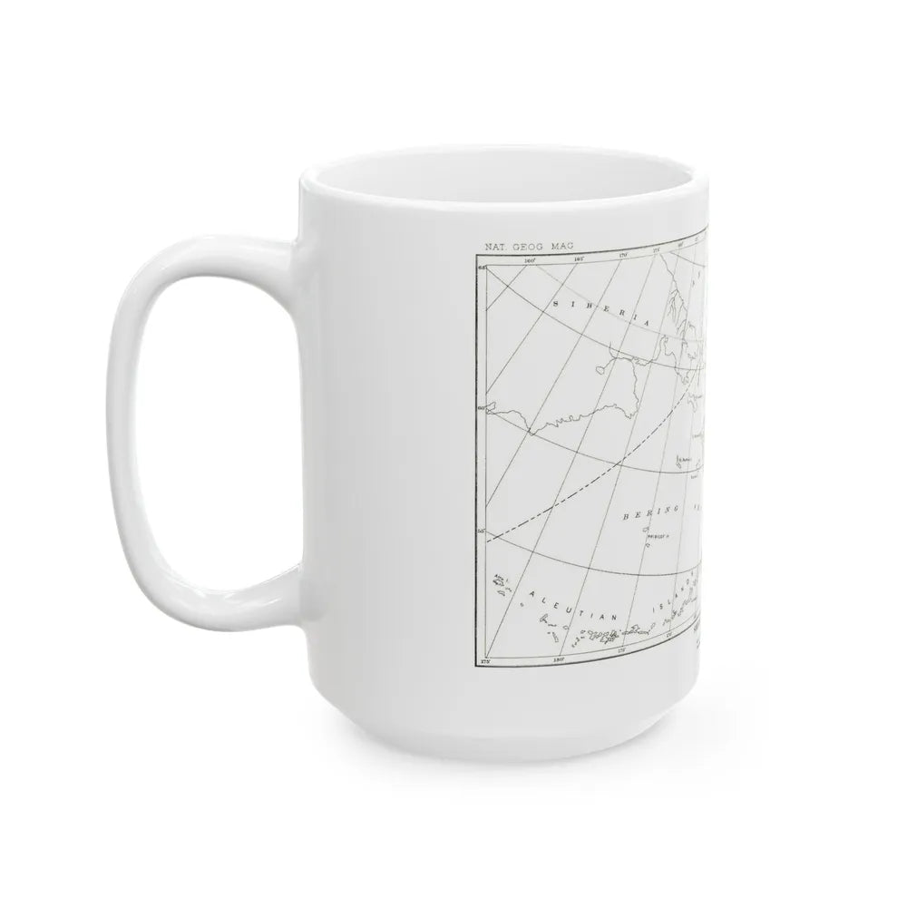 Alaska - Sketch Map (1891) (Map) White Coffee Mug-Go Mug Yourself