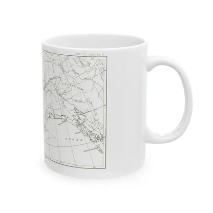 Alaska - Sketch Map (1891) (Map) White Coffee Mug - Go Mug Yourself
