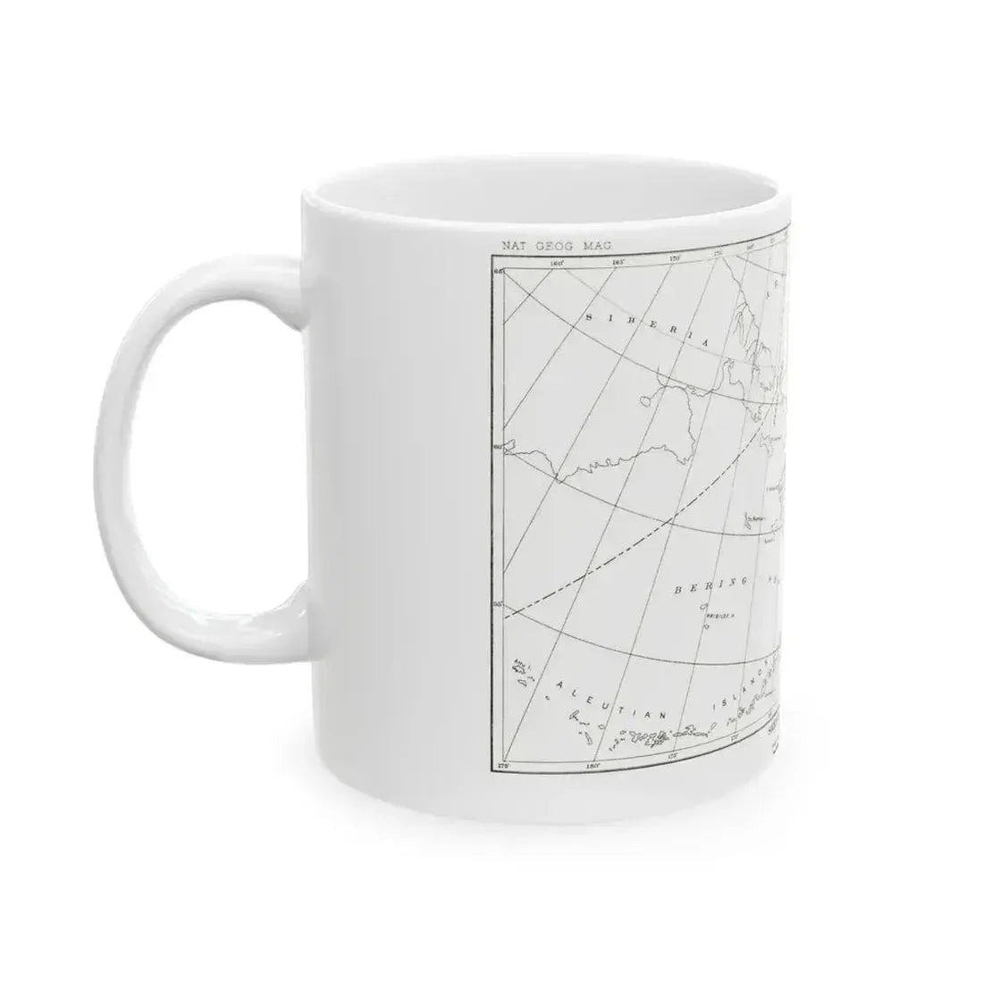 Alaska - Sketch Map (1891) (Map) White Coffee Mug - Go Mug Yourself