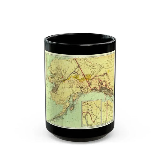 Alaska - The Gold & Coal Fields (1898) (Map) Black Coffee Mug 15oz - Go Mug Yourself
