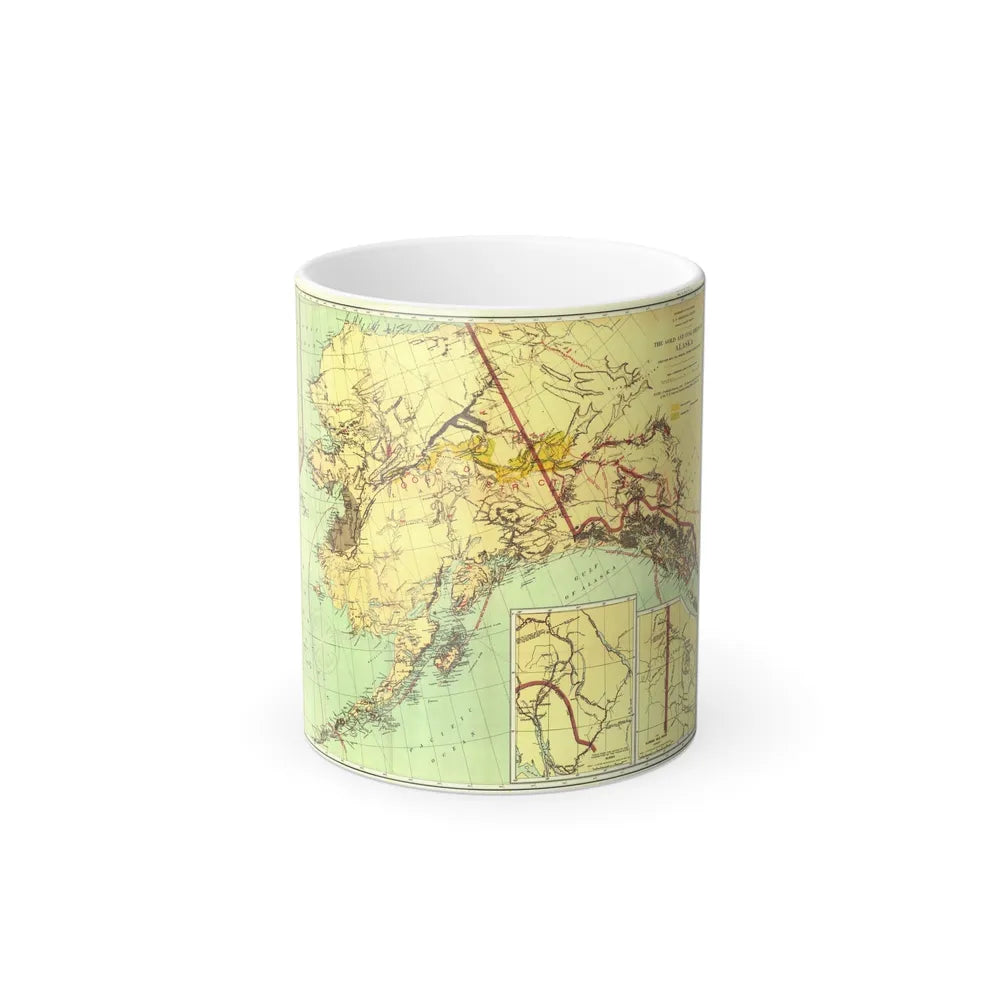 Alaska - The Gold & Coal Fields (1898) (Map) Color Changing Mug 11oz-Go Mug Yourself