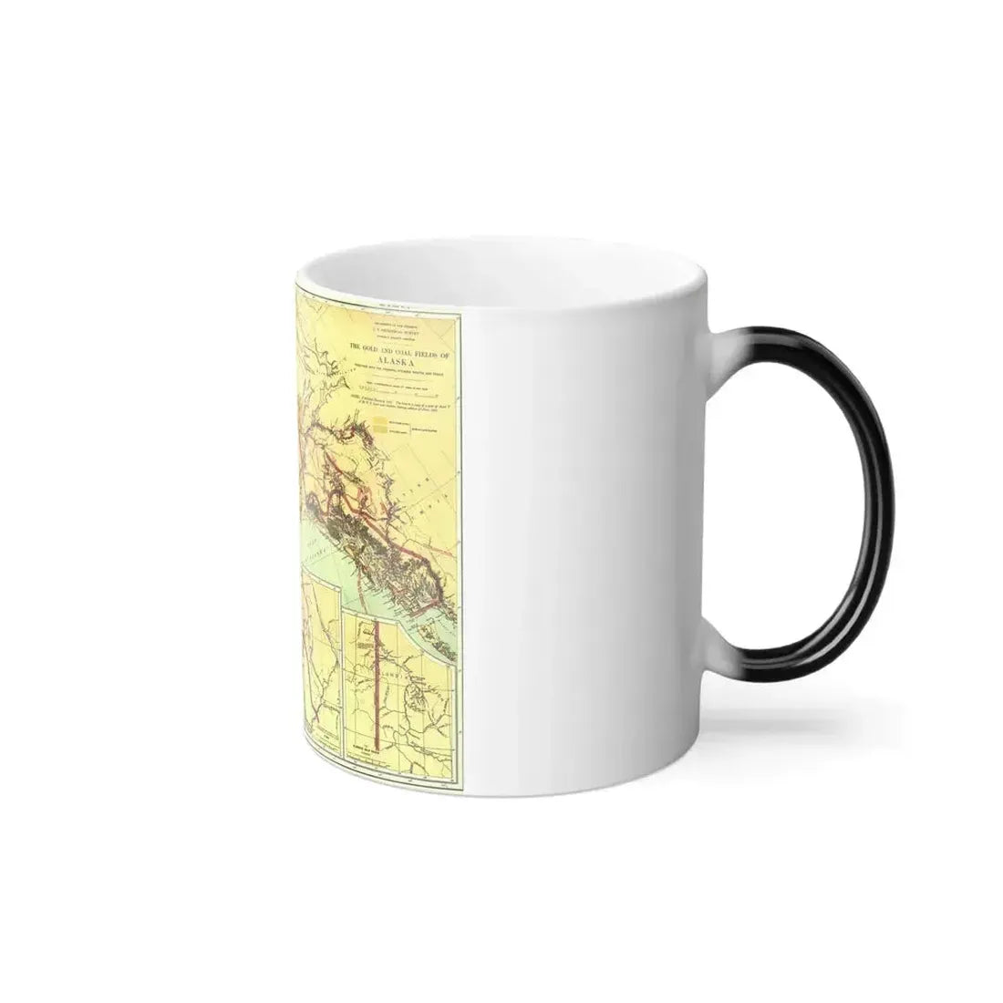 Alaska - The Gold & Coal Fields (1898) (Map) Color Changing Mug 11oz - Go Mug Yourself