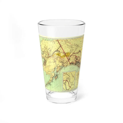 Alaska - The Gold & Coal Fields (1898) (Map) Pint Glass 16oz-16oz-Go Mug Yourself