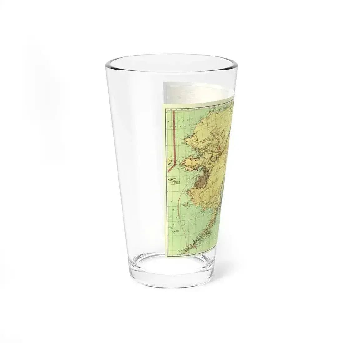Alaska - The Gold & Coal Fields (1898) (Map) Pint Glass 16oz - Go Mug Yourself