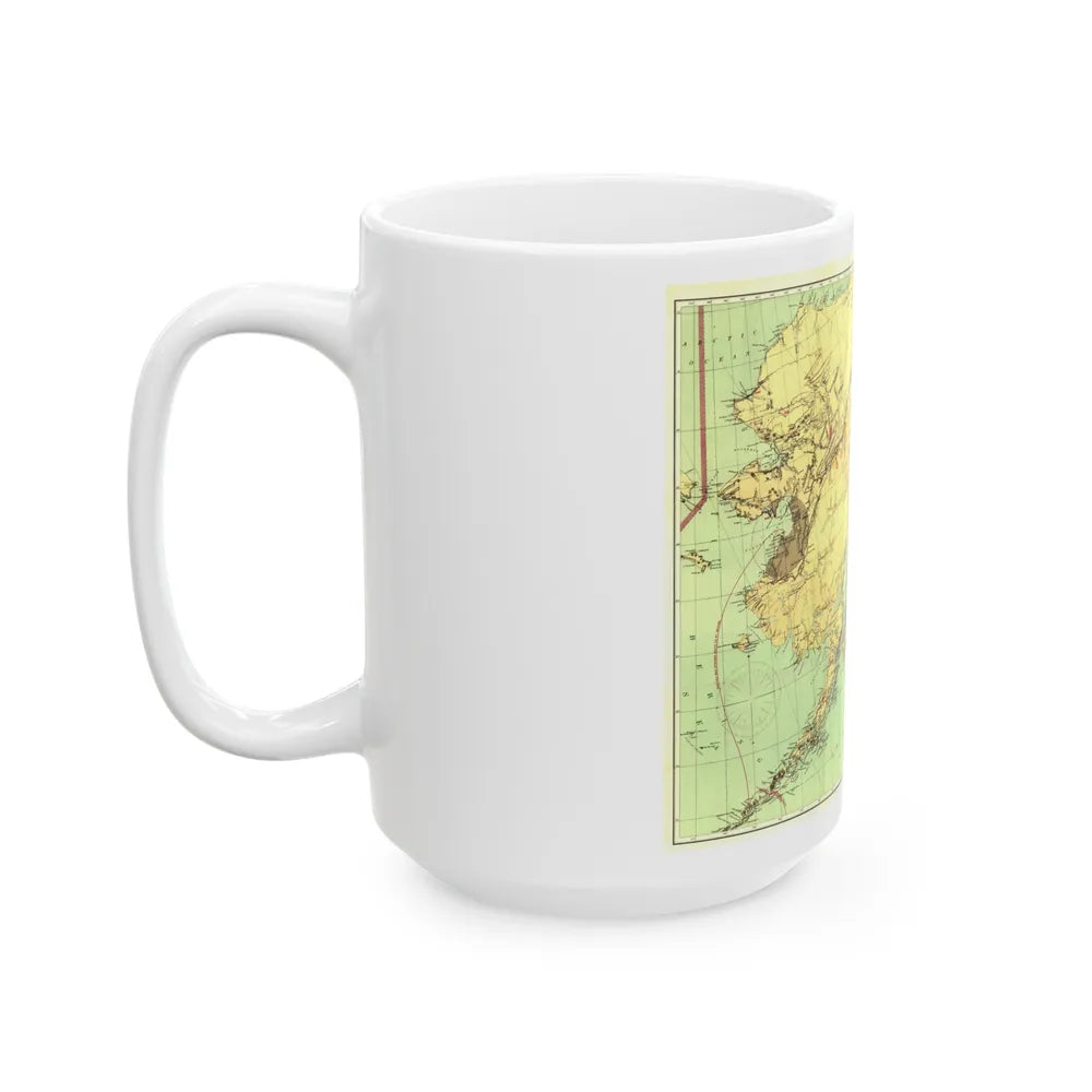 Alaska - The Gold & Coal Fields (1898) (Map) White Coffee Mug-Go Mug Yourself