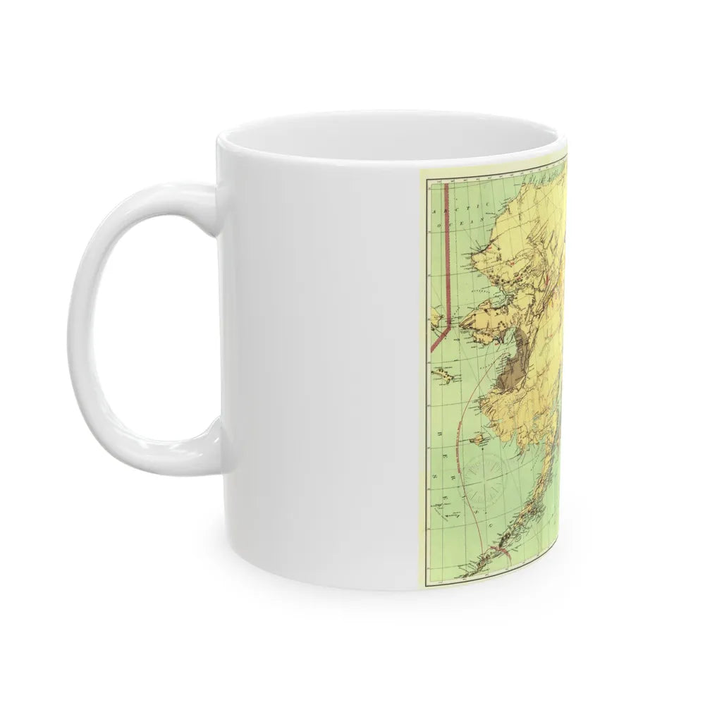 Alaska - The Gold & Coal Fields (1898) (Map) White Coffee Mug-Go Mug Yourself