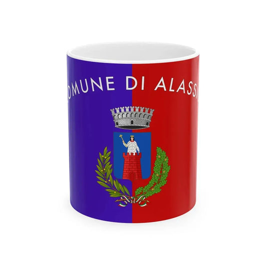 Alassio-Bandiera (Italy) White Coffee Mug 11oz - Go Mug Yourself