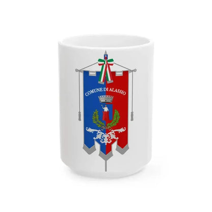 Alassio-Gonfalone (Italy) White Coffee Mug 15oz - Go Mug Yourself