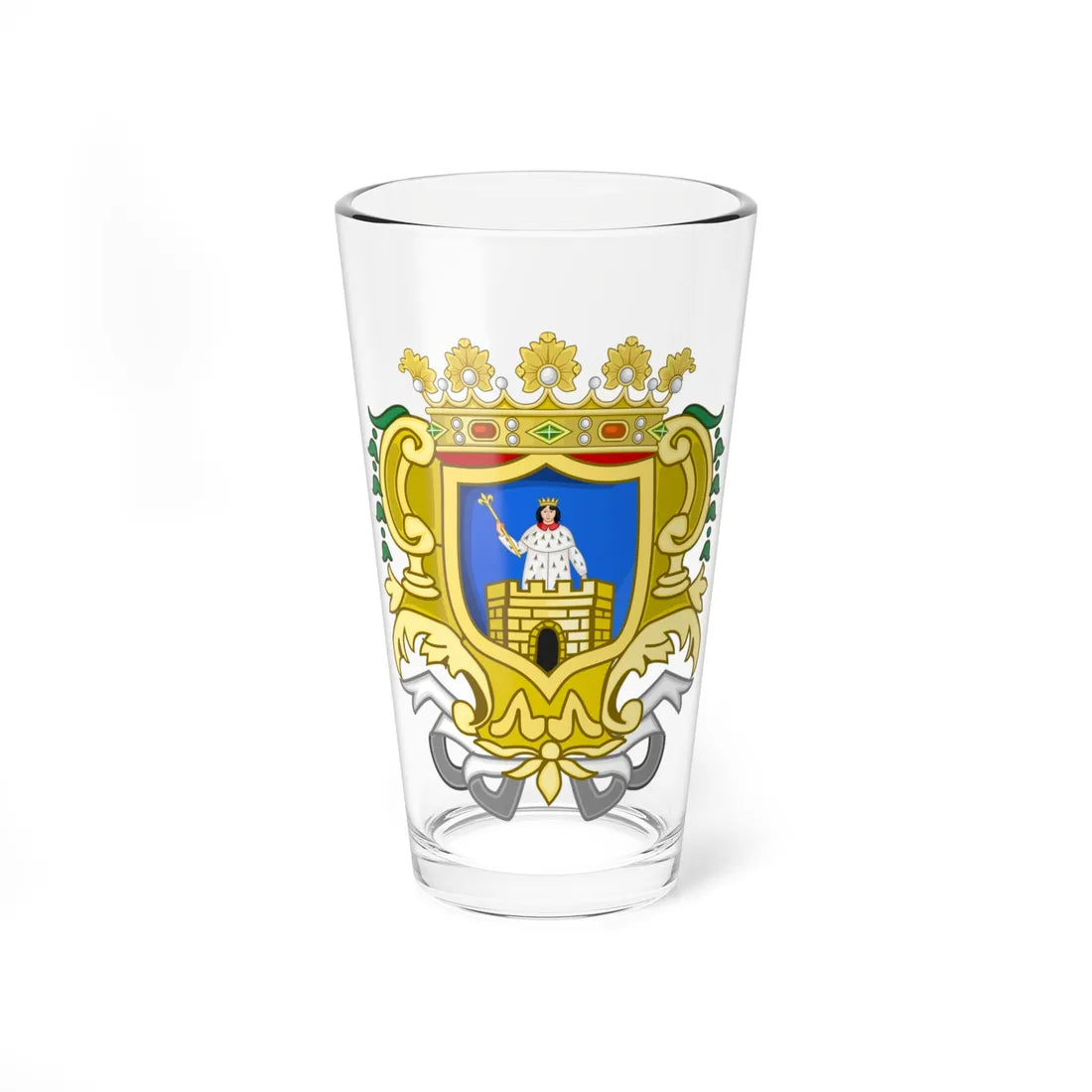 Alassio-Stemma Antico (Italy) (Coat of Arms) Pint Glass 16oz 16oz - Go Mug Yourself