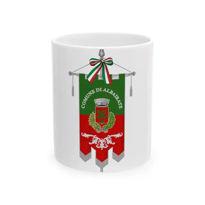 Albairate-Gonfalone (Italy) White Coffee Mug 11oz - Go Mug Yourself