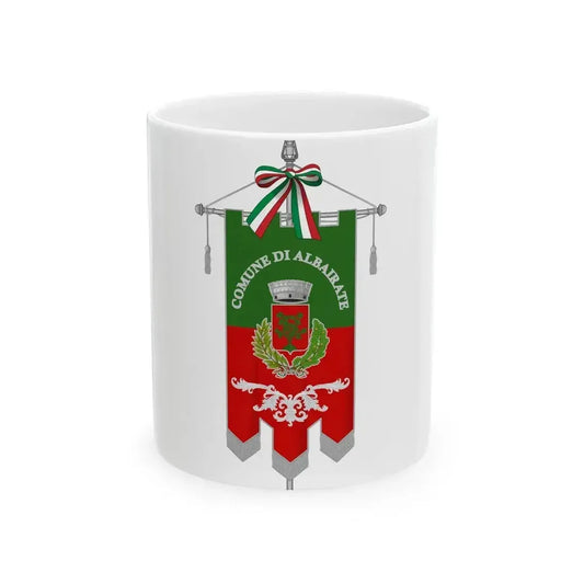 Albairate-Gonfalone (Italy) White Coffee Mug 11oz - Go Mug Yourself