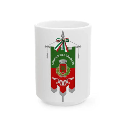 Albairate-Gonfalone (Italy) White Coffee Mug 15oz - Go Mug Yourself