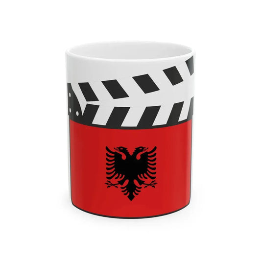Albania film clapperboard (Albania) White Coffee Mug 11oz - Go Mug Yourself
