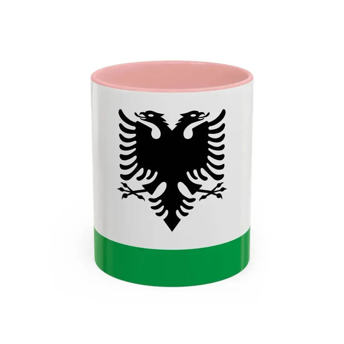 Albanian Coast Guard Ensign - Accent Coffee Mug 11oz Pink - Go Mug Yourself