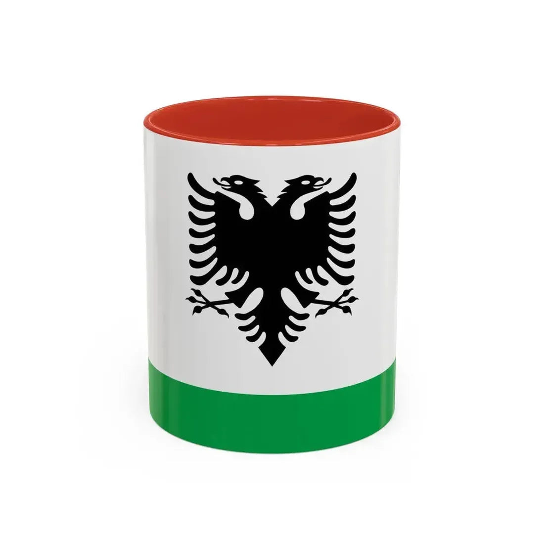 Albanian Coast Guard Ensign - Accent Coffee Mug 11oz Red - Go Mug Yourself