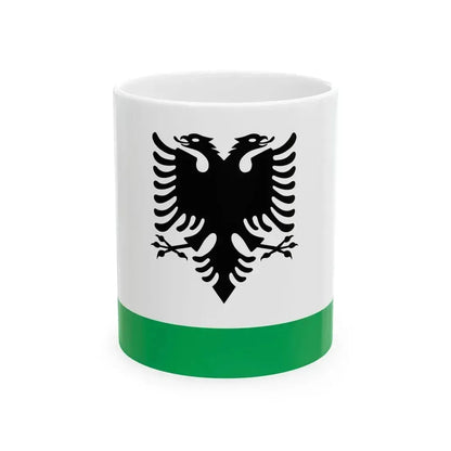 Albanian Coast Guard Ensign (Albania) White Coffee Mug 11oz - Go Mug Yourself