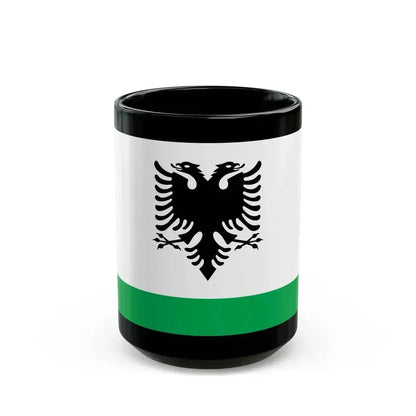Albanian Coast Guard Ensign - Black Coffee Mug 15oz - Go Mug Yourself