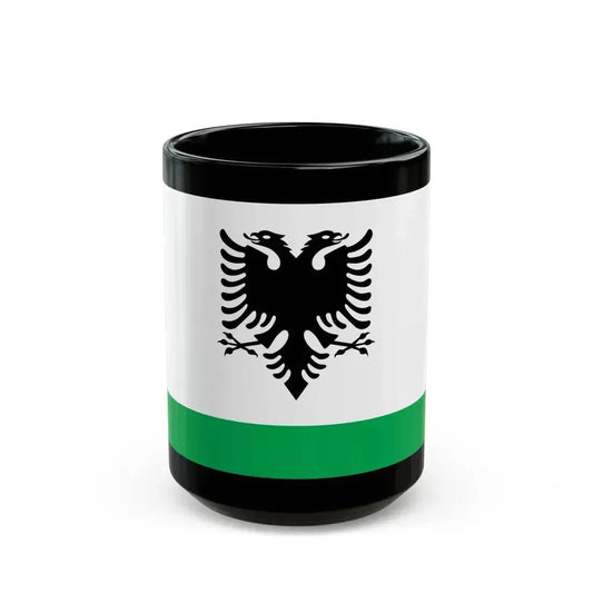 Albanian Coast Guard Ensign - Black Coffee Mug 15oz - Go Mug Yourself