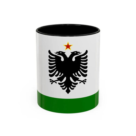 Albanian Coast Guard Ensign to 1958 to 1992 - Accent Coffee Mug 11oz Black - Go Mug Yourself