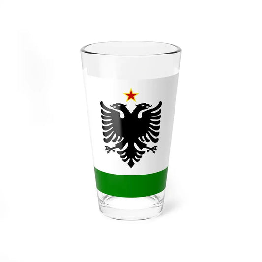 Albanian Coast Guard Ensign to 1958 to 1992 - Pint Glass 16oz 16oz - Go Mug Yourself