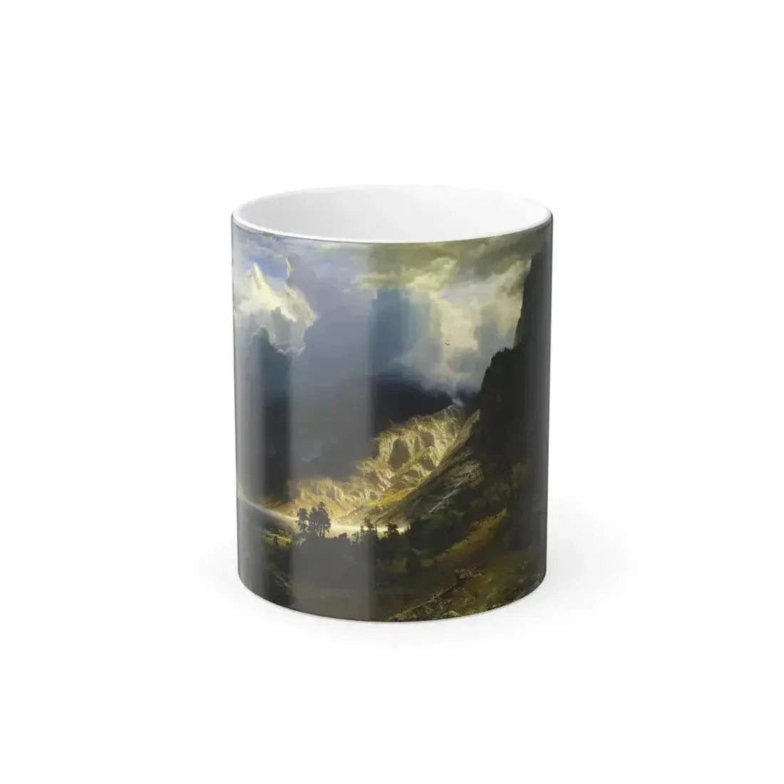 Albert Bierstadt (1830-1902) A Storm in the Rocky Mountains, Mt Rosalie - Color Changing Mug 11oz 11oz - Go Mug Yourself