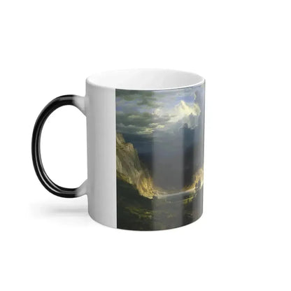 Albert Bierstadt (1830-1902) A Storm in the Rocky Mountains, Mt Rosalie - Color Changing Mug 11oz - Go Mug Yourself