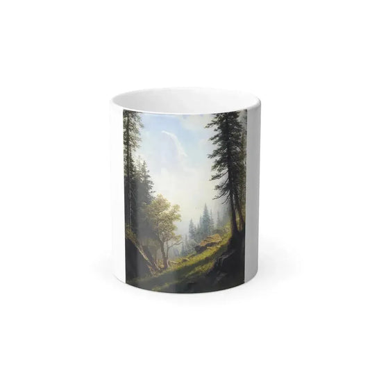 Albert Bierstadt (1830-1902) Among the Bernese Alps - Oil on canvas laid down on pan - Color Changing Mug 11oz 11oz - Go Mug Yourself