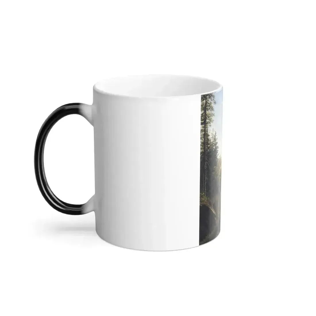 Albert Bierstadt (1830-1902) Among the Bernese Alps - Oil on canvas laid down on pan - Color Changing Mug 11oz - Go Mug Yourself