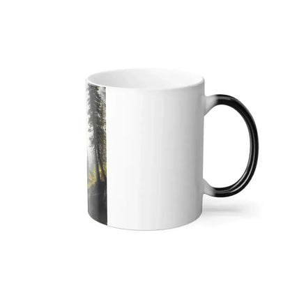 Albert Bierstadt (1830-1902) Among the Bernese Alps - Oil on canvas laid down on pan - Color Changing Mug 11oz - Go Mug Yourself