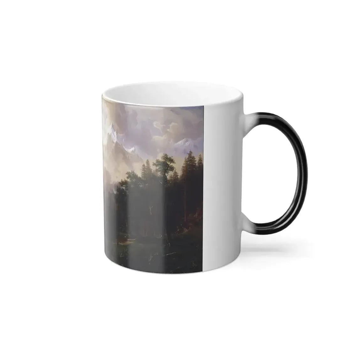 Albert Bierstadt (1830-1902) Among the Sierra Nevada Mountains, California(4) - Color Changing Mug 11oz - Go Mug Yourself
