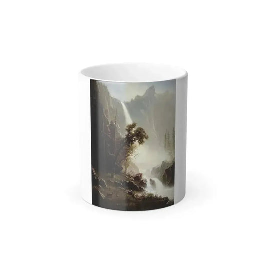 Albert Bierstadt (1830-1902) Bridal Veil Falls, Yosemite - Oil on canvas c1871-c1873 - Color Changing Mug 11oz 11oz - Go Mug Yourself