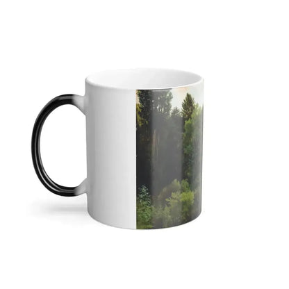 Albert Bierstadt (1830-1902) Deep in the Rockies - oil on paper mounted on panel - Color Changing Mug 11oz - Go Mug Yourself