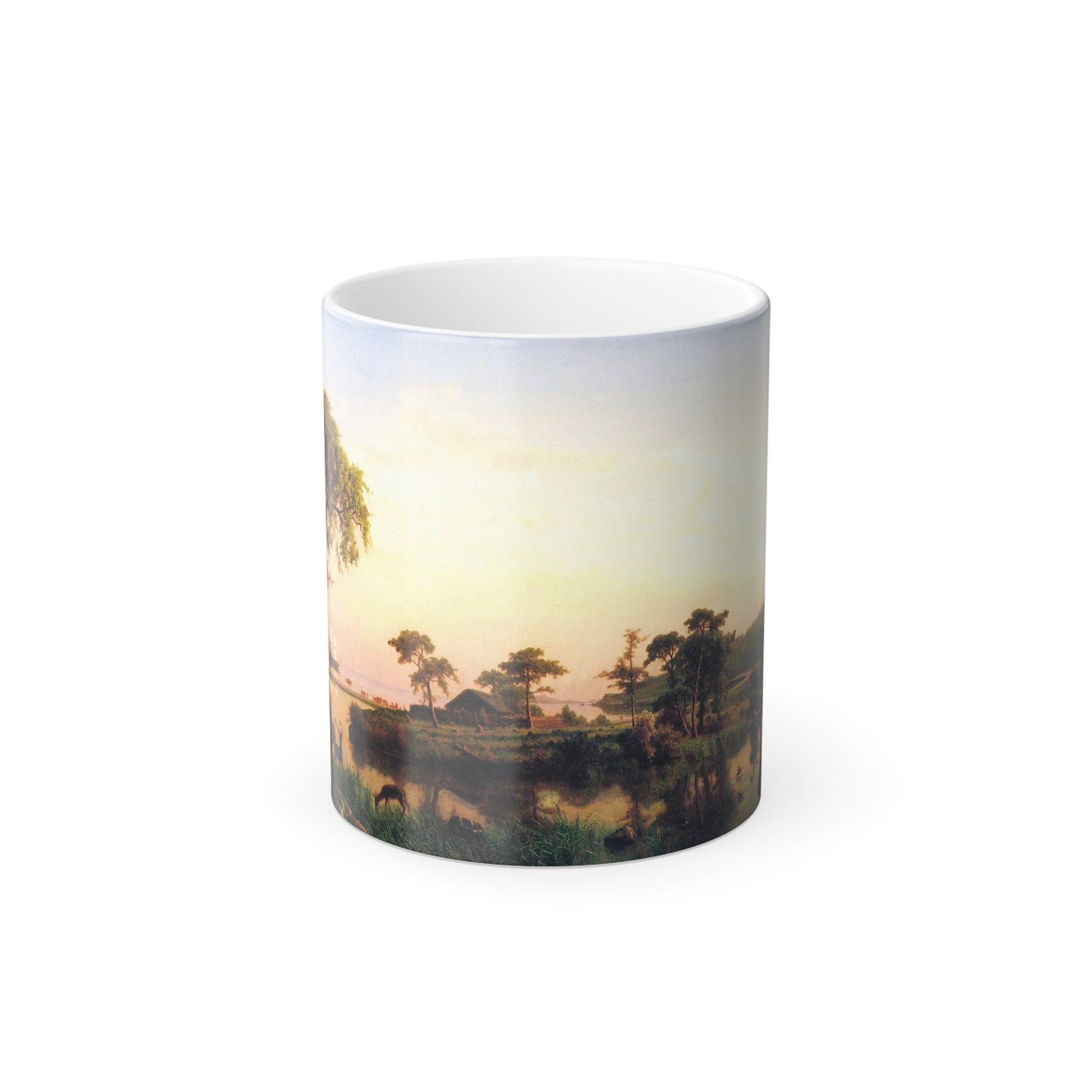 Albert Bierstadt (1830-1902) Gosnold at Cuttyhunk - Color Changing Mug 11oz-11oz-Go Mug Yourself