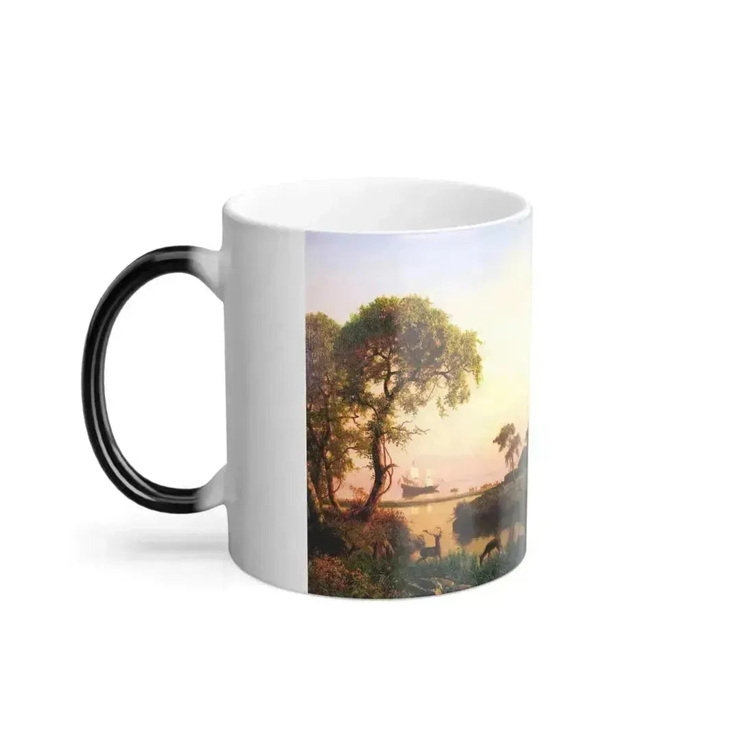 Albert Bierstadt (1830-1902) Gosnold at Cuttyhunk - Color Changing Mug 11oz - Go Mug Yourself