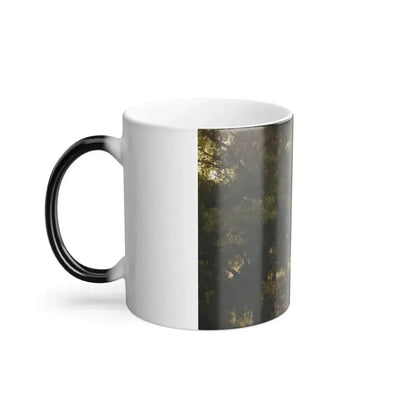 Albert Bierstadt (1830-1902) Indian Horse Race - Oil on board - Color Changing Mug 11oz - Go Mug Yourself