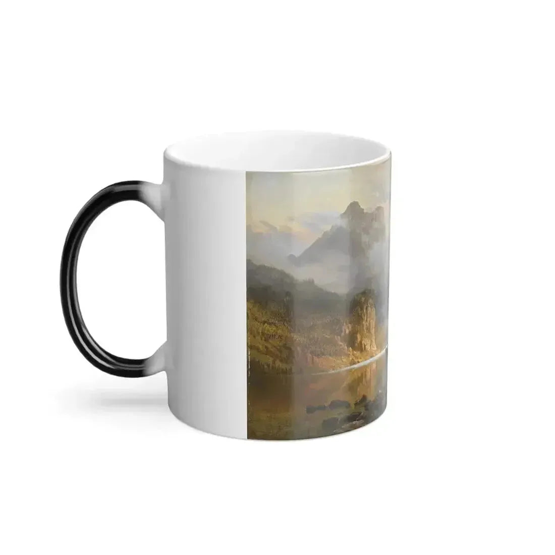 Albert Bierstadt (1830-1902) Indians Spear Fishing - Color Changing Mug 11oz - Go Mug Yourself