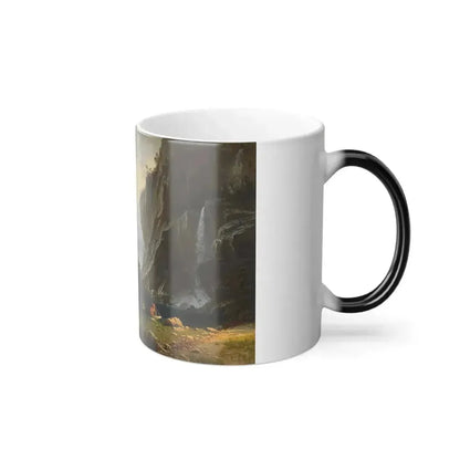 Albert Bierstadt (1830-1902) Indians Spear Fishing - Color Changing Mug 11oz - Go Mug Yourself