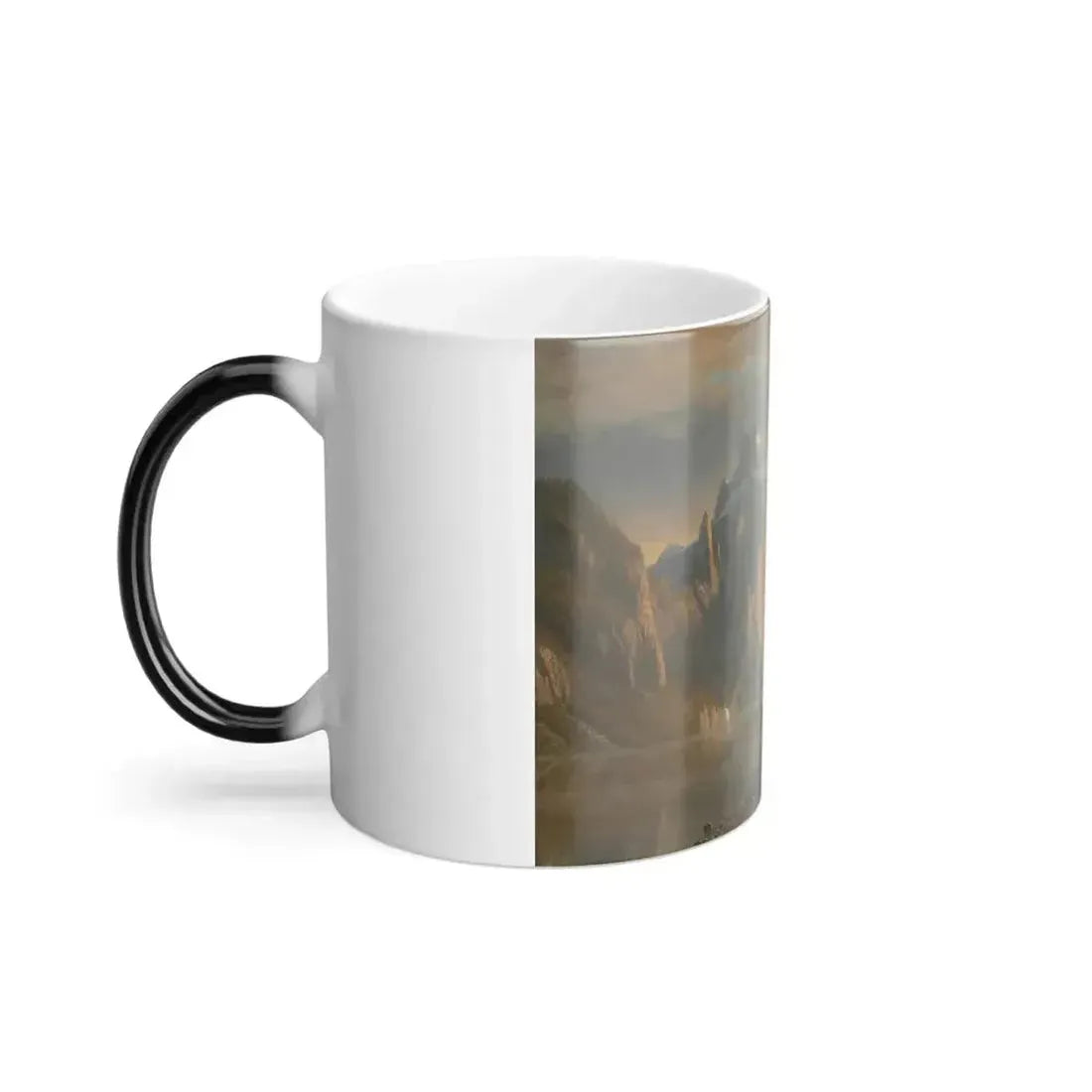 Albert Bierstadt (1830-1902) Lake in the Sierra Nevada - Oil on Canvas 1867 - Color Changing Mug 11oz - Go Mug Yourself