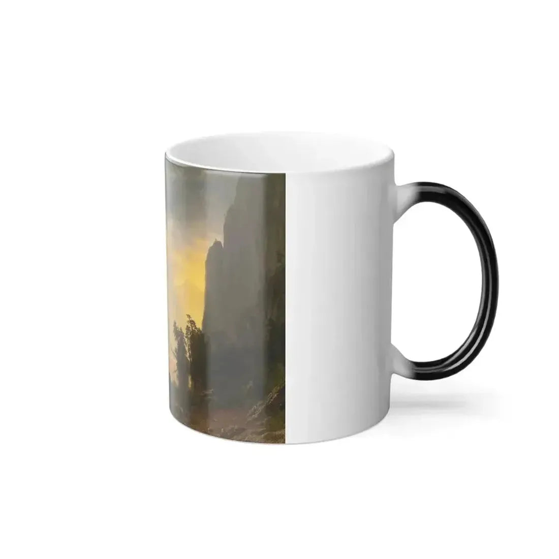 Albert Bierstadt (1830-1902) Lake in the Sierra Nevada - Oil on Canvas 1867 - Color Changing Mug 11oz - Go Mug Yourself