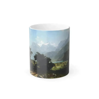 Albert Bierstadt (1830-1902) Lake Lucerne - 1858 - Color Changing Mug 11oz 11oz - Go Mug Yourself