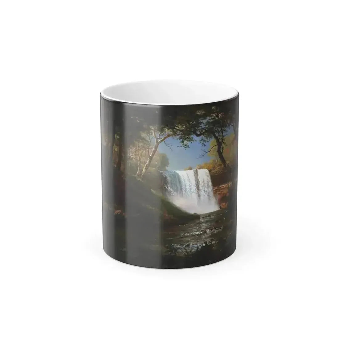 Albert Bierstadt (1830-1902) Minnehaha Falls - oil on canvas - Color Changing Mug 11oz 11oz - Go Mug Yourself