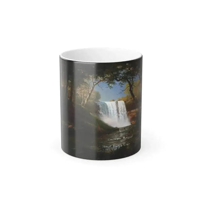 Albert Bierstadt (1830-1902) Minnehaha Falls - oil on canvas - Color Changing Mug 11oz 11oz - Go Mug Yourself
