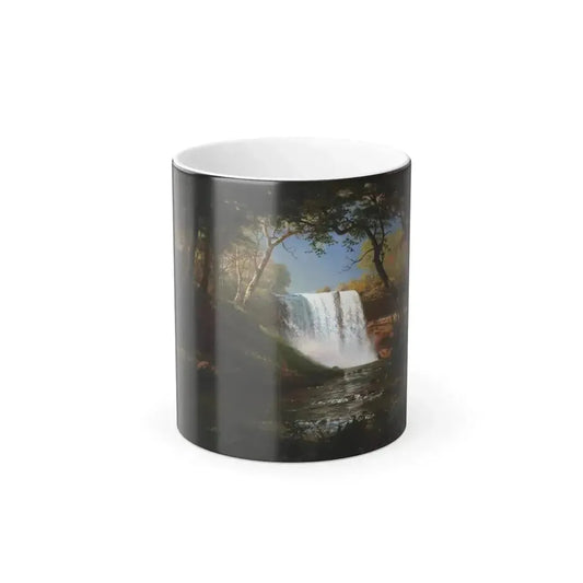 Albert Bierstadt (1830-1902) Minnehaha Falls - oil on canvas - Color Changing Mug 11oz 11oz - Go Mug Yourself