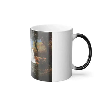 Albert Bierstadt (1830-1902) Minnehaha Falls - oil on canvas - Color Changing Mug 11oz - Go Mug Yourself