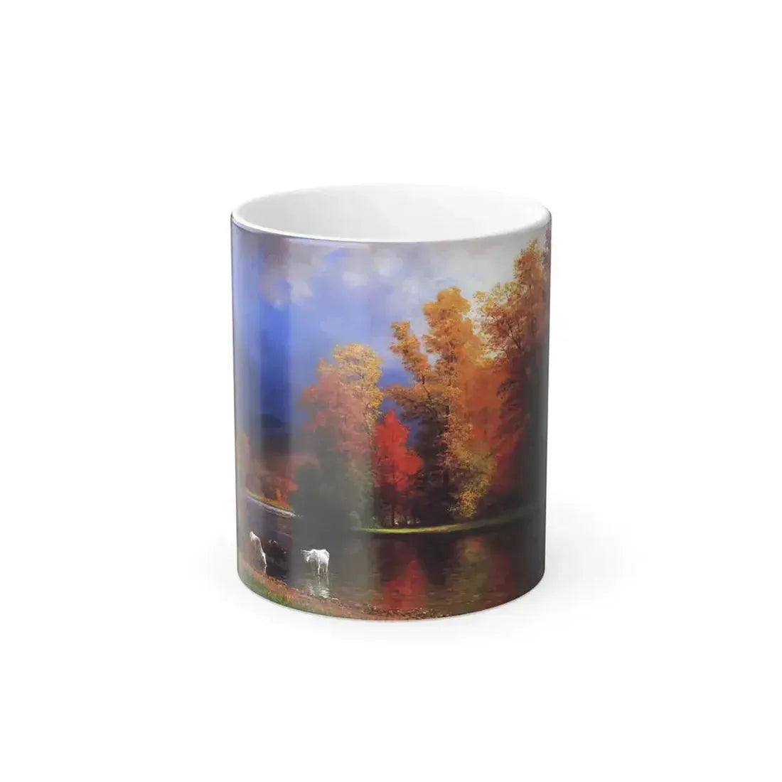 Albert Bierstadt (1830-1902) On the Saco - Oil on canvas - Color Changing Mug 11oz 11oz - Go Mug Yourself
