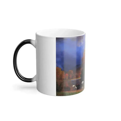 Albert Bierstadt (1830-1902) On the Saco - Oil on canvas - Color Changing Mug 11oz - Go Mug Yourself
